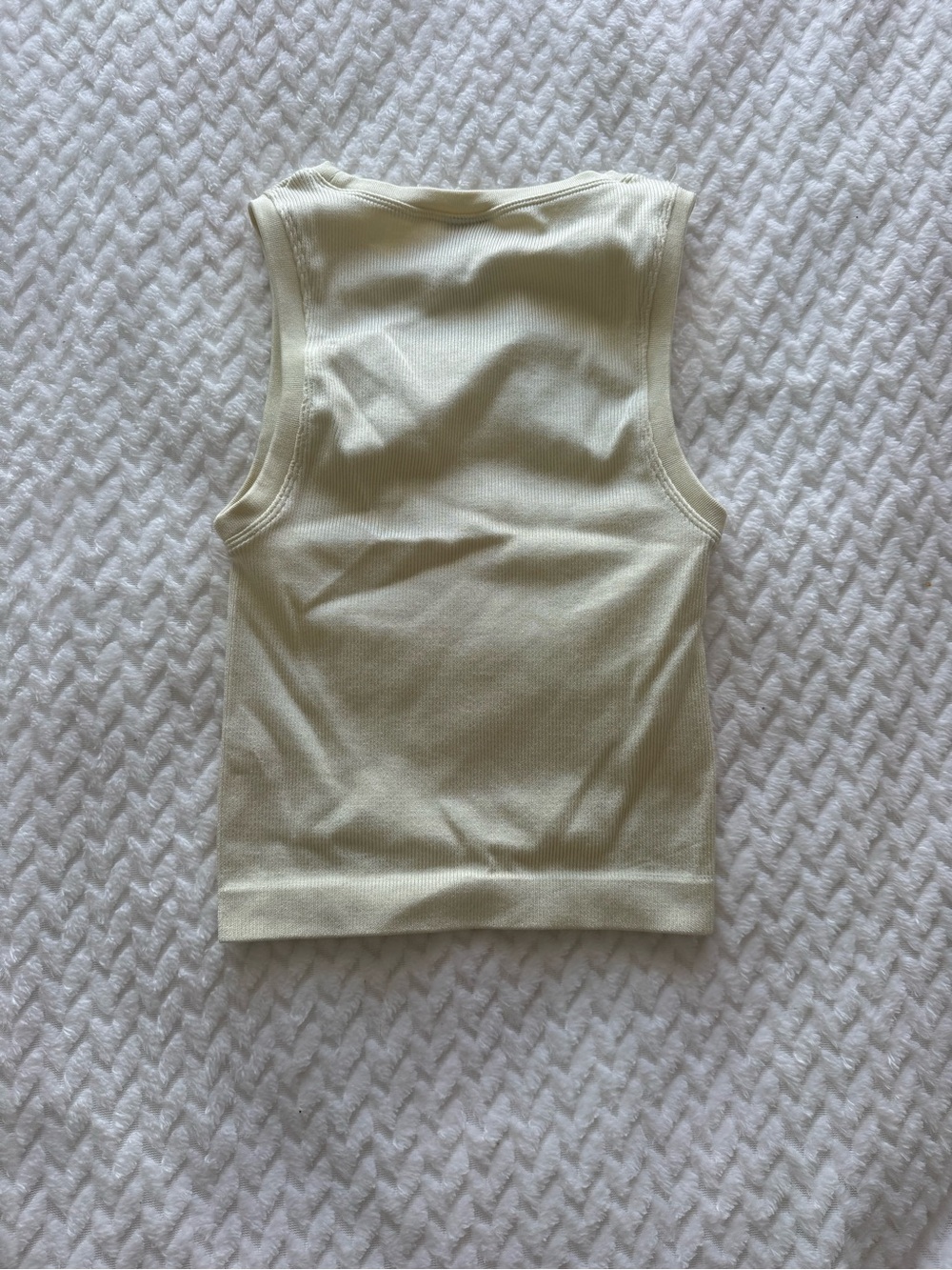 Express Ribbed Tank Top - Butter Yellow - Picture 2 of 4